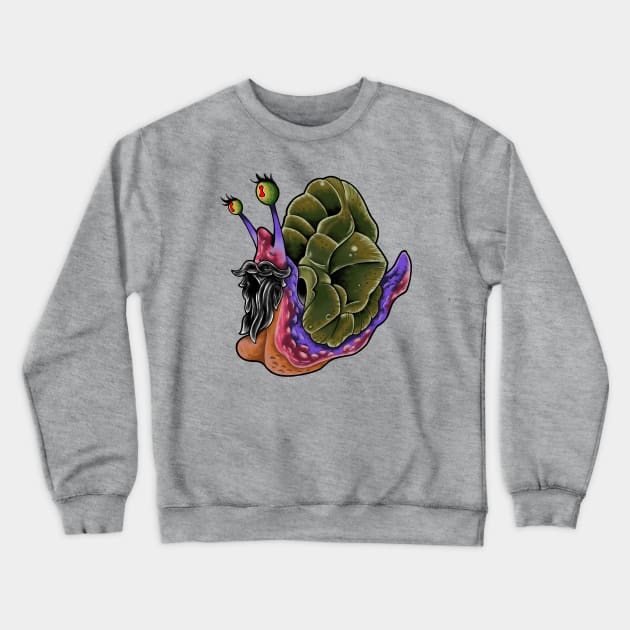 Grandfather snail...... meh Crewneck Sweatshirt by Ryan Zarefoss 